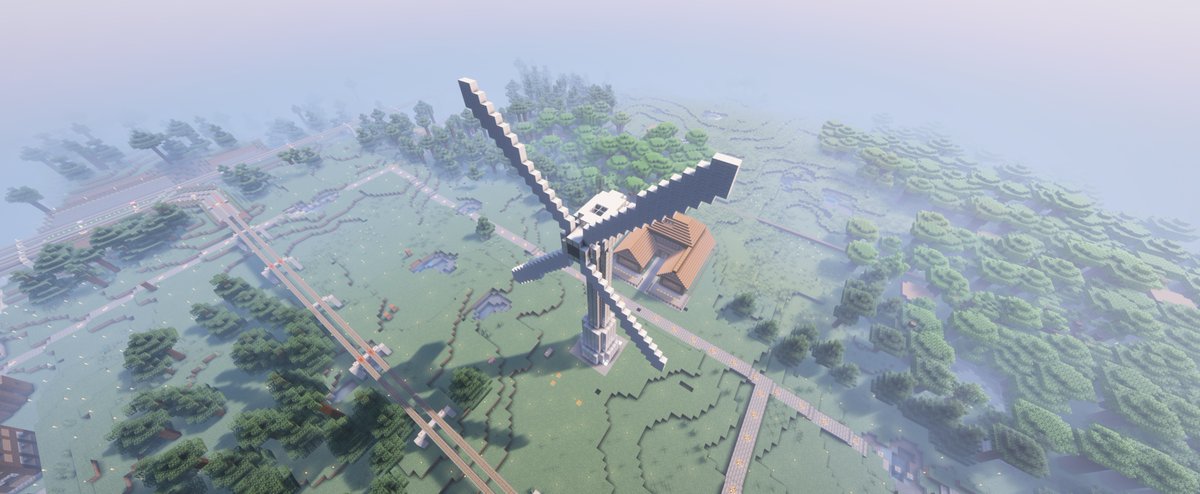 Minecraft_PCG's tweet photo. 【12th:水猪村】
現代的な風力発電所
シンプルな作りだが巨大で建築は面倒だったろう
#Minecraft #マインクラフト #MinecraftPCG #マルチ鯖 https://t.co/x7CWvkcoWX
