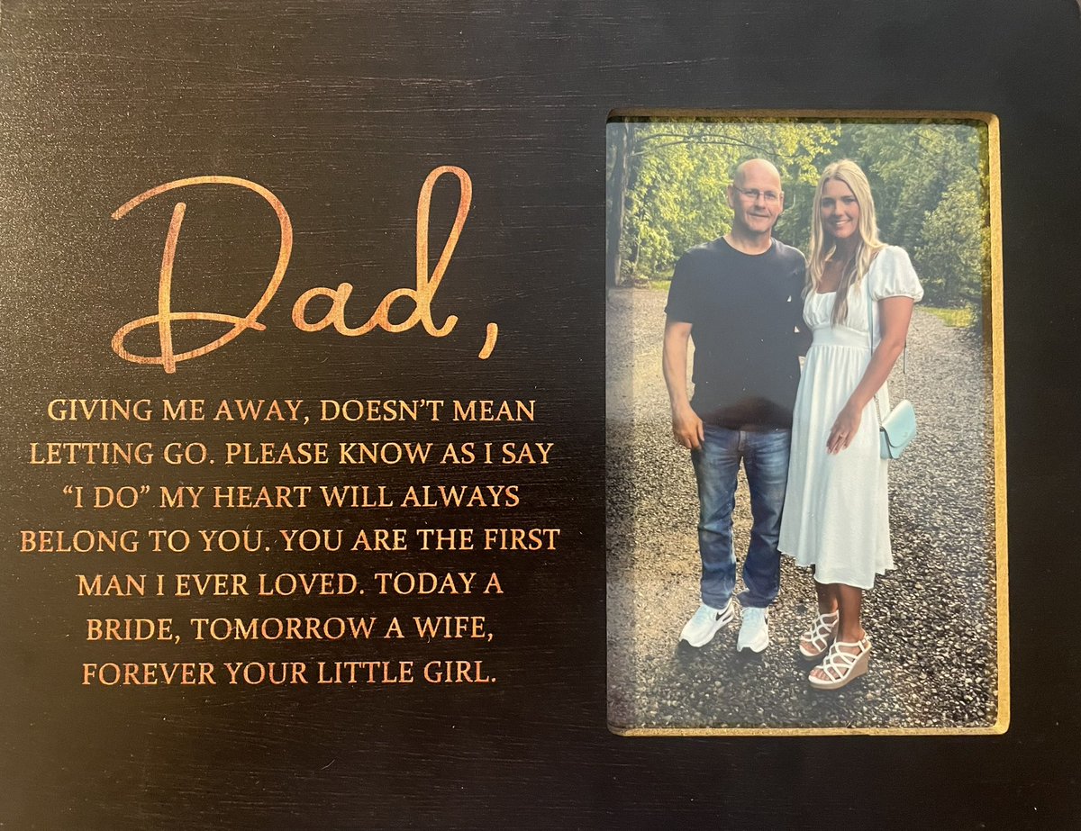Today is the day for my baby girl. This is going to be tough on Dad…