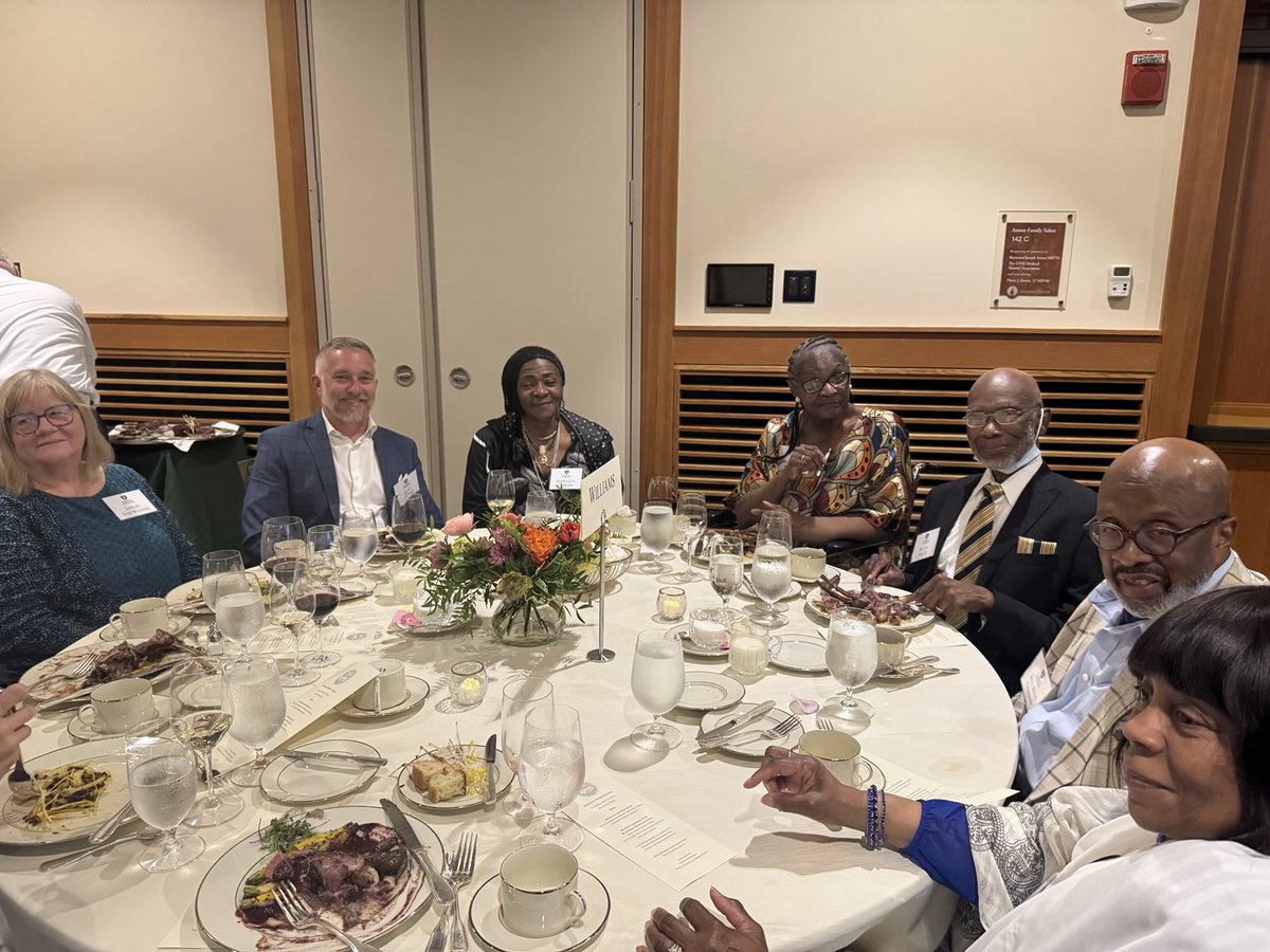 UVMPattyPrelock's tweet image. Celebrated our honorary degree recipients last night @uvmvermont Congratulations to David Daigle, Roy V.Hill and Dr. Jim Betts!