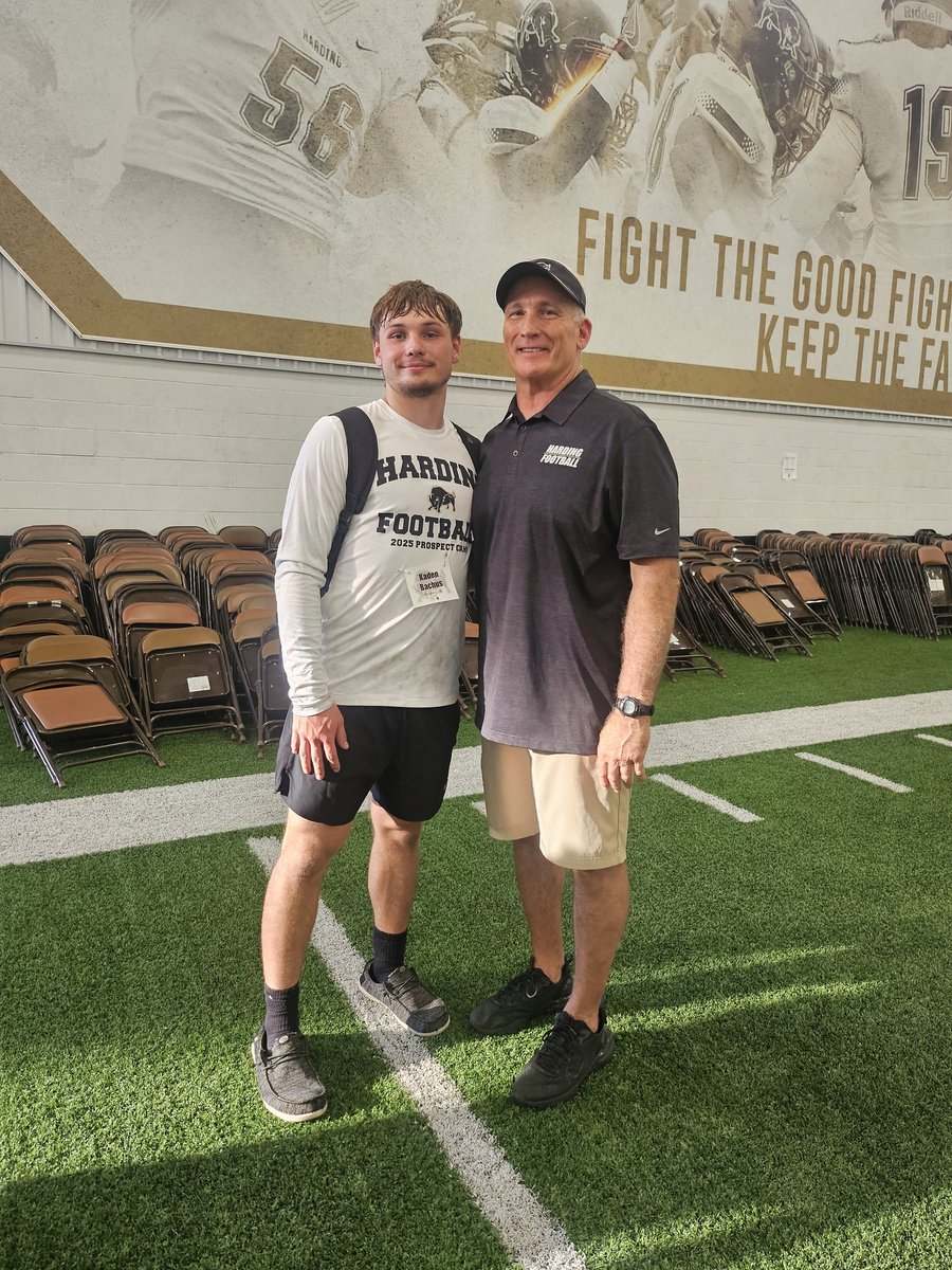 Kaden โ THE HAMMERโ Bachus (@bachuskaden) on Twitter photo Huge Thanks to <a href="/Harding_FB/">Harding Football</a> <a href="/Coach_Blank/">Sam Blankenship</a> and <a href="/hucoachmote/">Roddy Mote</a> for the great camp! Great experience! Greatful for the opportunity! Can't wait for what's next!
<a href="/1BroncoFootball/">Mustang Football</a> <a href="/CoachDeas/">Justin Deason</a> <a href="/CoachLeeBlank/">Lee Blankenship</a> <a href="/TheCoachStrick/">Coach Colton Strickland</a> <a href="/RecruitMustang/">Mustang Football Recruiting</a> <a href="/JeremyHarris09/">Jeremy Harris</a> <a href="/Waleed_Gaines/">waleed gaines ๐</a> Huge Thanks to <a href="/Harding_FB/">Harding Football</a> <a href="/Coach_Blank/">Sam Blankenship</a> and <a href="/hucoachmote/">Roddy Mote</a> for the great camp! Great experience! Greatful for the opportunity! Can't wait for what's next!
<a href="/1BroncoFootball/">Mustang Football</a> <a href="/CoachDeas/">Justin Deason</a> <a href="/CoachLeeBlank/">Lee Blankenship</a> <a href="/TheCoachStrick/">Coach Colton Strickland</a> <a href="/RecruitMustang/">Mustang Football Recruiting</a> <a href="/JeremyHarris09/">Jeremy Harris</a> <a href="/Waleed_Gaines/">waleed gaines ๐</a>