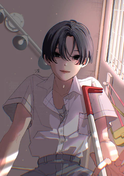 「あ、起きた?」#イラスト #創作男子 #oc 