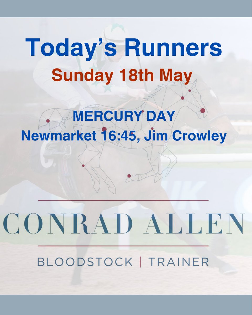 Today, we have one runner at <a href="/NewmarketRace/">Newmarket Racecourse</a> on the Rowley Mile. 

<a href="/JimCrowley1978/">Jim Crowley</a>