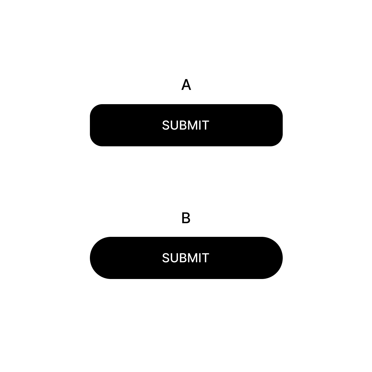 ahusons's tweet photo. Do you prefer buttons with partially rounded (A) or fully rounded (B) corners? https://t.co/bIb8bYbE4E