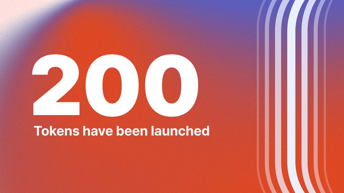 Thank you to everyone who participated in our launch! We've already seen 200 tokens launched so far and the number continues to grow.