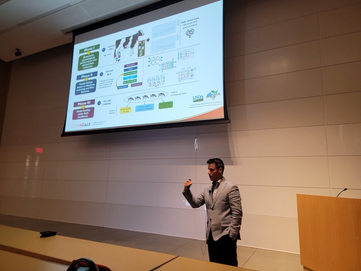 Martín Pérez Zanón (@mpz_vet) on Twitter photo Had a great time on Friday sharing some of our work in advancing dairy cow health management through automated sensor technologies and machine learning at the Symposium on Artificial Intelligence in Veterinary Medicine 2025. #dairy #AI <a href="/CornellCASTFarm/">Cornell CAST for the Farm of the Future</a> <a href="/CornellDairyLab/">Cornell Dairy Cattle Biology and Management Lab</a> Had a great time on Friday sharing some of our work in advancing dairy cow health management through automated sensor technologies and machine learning at the Symposium on Artificial Intelligence in Veterinary Medicine 2025. #dairy #AI <a href="/CornellCASTFarm/">Cornell CAST for the Farm of the Future</a> <a href="/CornellDairyLab/">Cornell Dairy Cattle Biology and Management Lab</a>
