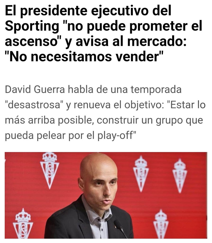 barbonsporting's tweet image. David Guerra habla de una temporada "desastrosa" y avisa al mercado "No necesitamos vender".

Parece de ahora, ¿verdad? Pues la noticia es de mayo de 2023. Ese verano se vendió a Pedro Díaz.

Hoy "asumen las críticas" y nos hablan de músculo financiero.

@davguerra @Orlegi_Sports