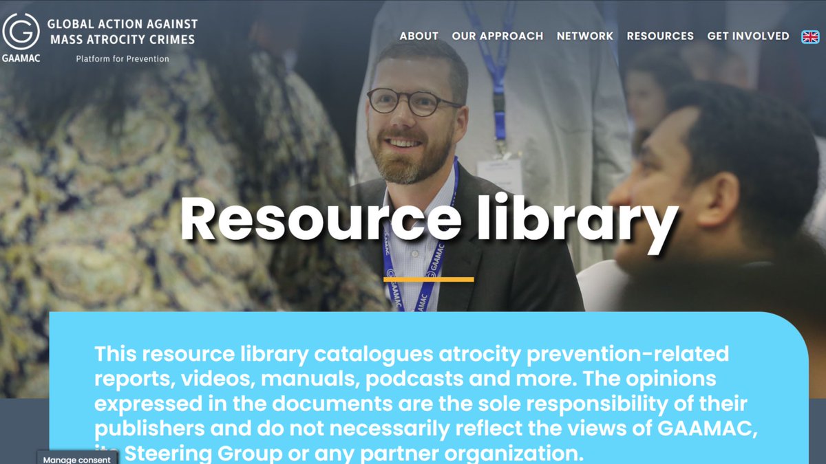 Discover expert insights on atrocity prevention with our extensive resource library! Explore reports, videos, manuals, podcasts, and more. Check it out: gaamac.org/resource-libra…