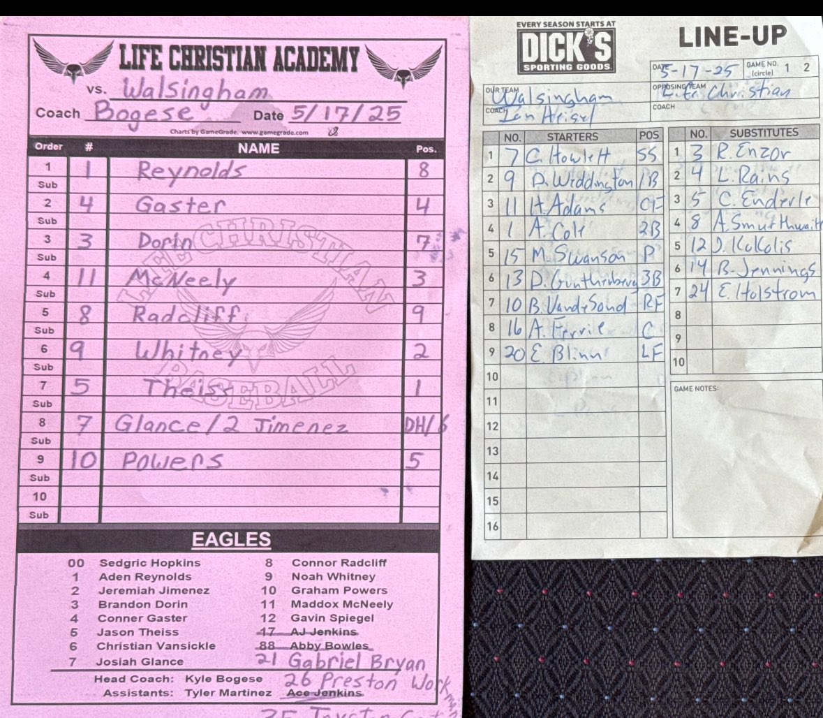 Virginia Baseball Coaches Association (@vbca2018) on Twitter photo See couple <a href="/GameGrade/">GameGrade®</a> winning the card/chart game at the <a href="/VISAABaseball/">VISAA Baseball</a> Championships
Quality, service, special pricing for VBCA members 😉 See couple <a href="/GameGrade/">GameGrade®</a> winning the card/chart game at the <a href="/VISAABaseball/">VISAA Baseball</a> Championships
Quality, service, special pricing for VBCA members 😉