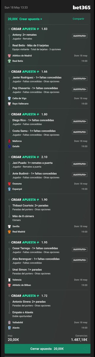 TheGoatFloren's tweet photo. En caso de verdear se reparten 700€ entre el/los acertantes de un resultado exacto de algún partido que aparece en esta combinada juguetona.
+ Requisitos: seguir al presi - válido hasta las 18:00⏱️
Suerte señores 🍀 https://t.co/TRVNwYQyjU