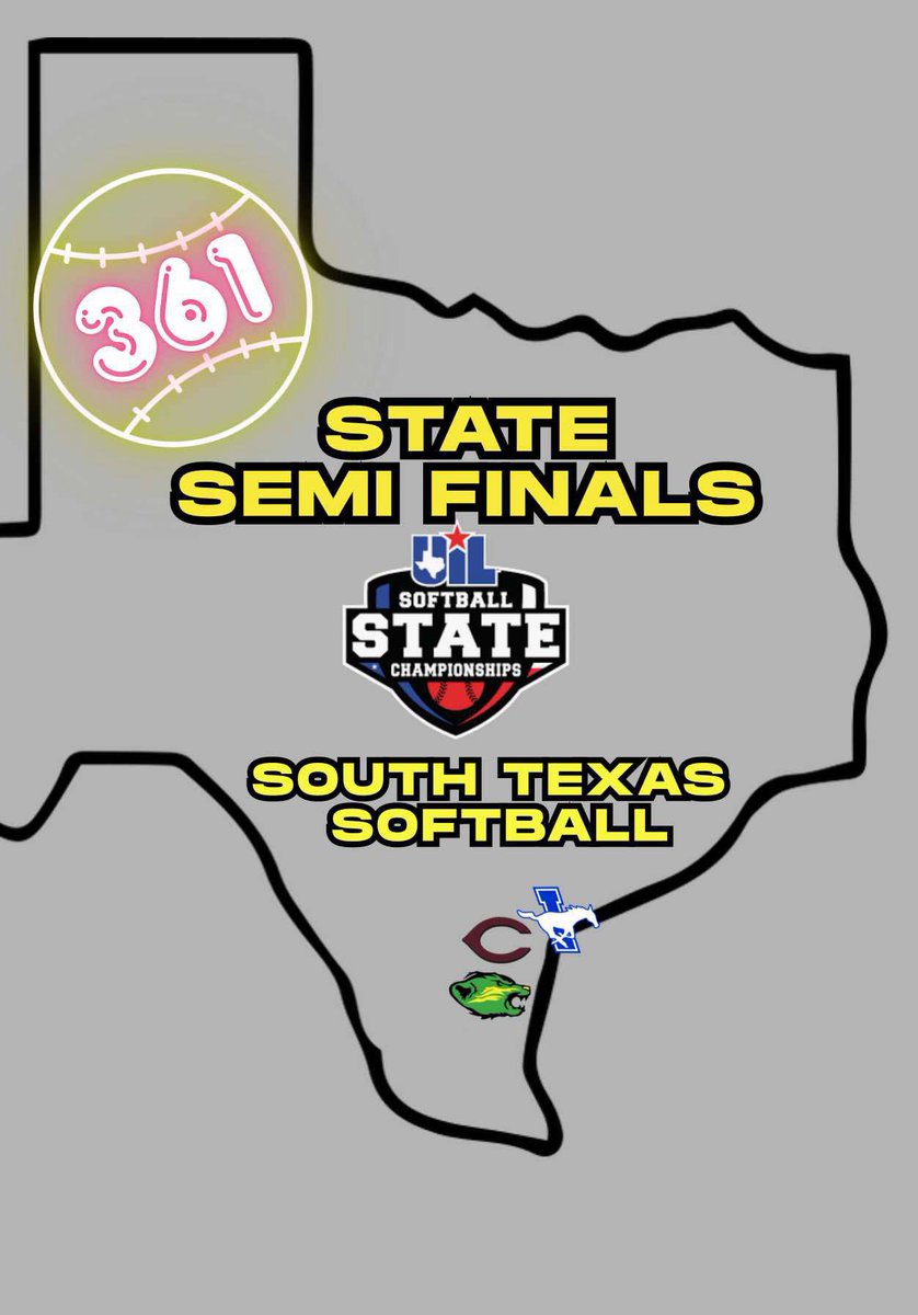 South Texas High School Baseball (@southtexashigh1) on Twitter photo South Texas/Coastal Bend Softball representing the 361!!! Bring it home ๐๐ฅ๐ฏ<a href="/marcussarate/">Marcus Sarate</a> <a href="/qmartinez/">Quinton Martinez</a> <a href="/reycastillo361/">Rey Castillo</a> <a href="/CallerSports/">Caller Sports</a> <a href="/TexCoastBend/">Texas Coastal Bend Sports Wire</a> <a href="/RecruitCalallen/">Calallen Wildcats Recruiting</a> <a href="/TXPrepSoftball/">Texas Prep Softball</a> <a href="/ChrisThomasson7/">Chris Thomasson - KIII Sports</a> <a href="/LarissaLiska/">Larissa Liska</a>
4A-Ingleside
4A-Calallen
3A-Bishop South Texas/Coastal Bend Softball representing the 361!!! Bring it home ๐๐ฅ๐ฏ<a href="/marcussarate/">Marcus Sarate</a> <a href="/qmartinez/">Quinton Martinez</a> <a href="/reycastillo361/">Rey Castillo</a> <a href="/CallerSports/">Caller Sports</a> <a href="/TexCoastBend/">Texas Coastal Bend Sports Wire</a> <a href="/RecruitCalallen/">Calallen Wildcats Recruiting</a> <a href="/TXPrepSoftball/">Texas Prep Softball</a> <a href="/ChrisThomasson7/">Chris Thomasson - KIII Sports</a> <a href="/LarissaLiska/">Larissa Liska</a>
4A-Ingleside
4A-Calallen
3A-Bishop