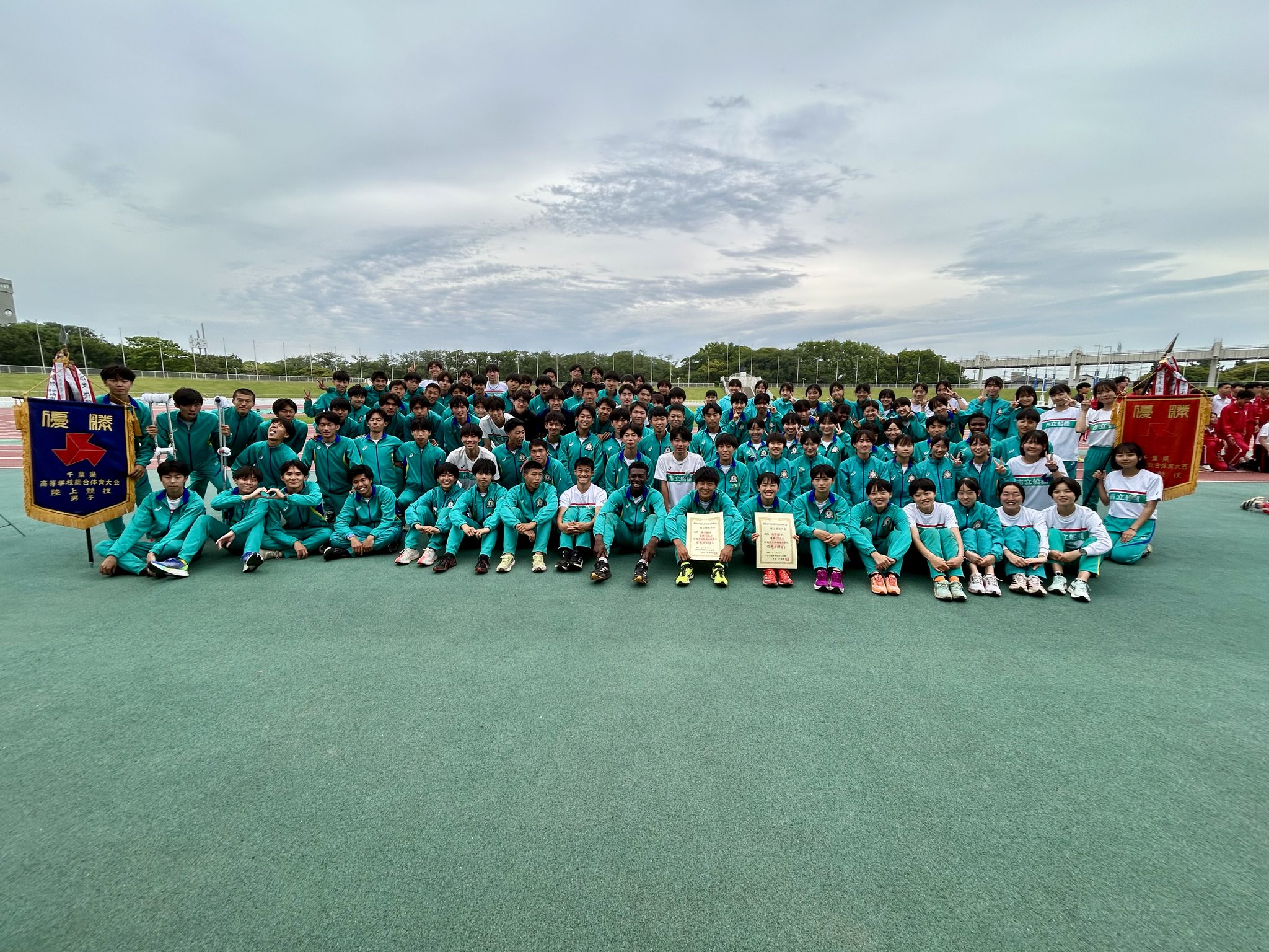 市立船橋高校 陸上競技部ウィンドブレーカー asics - 市立船橋高校 陸上部トレーニングウェアの通販 by my