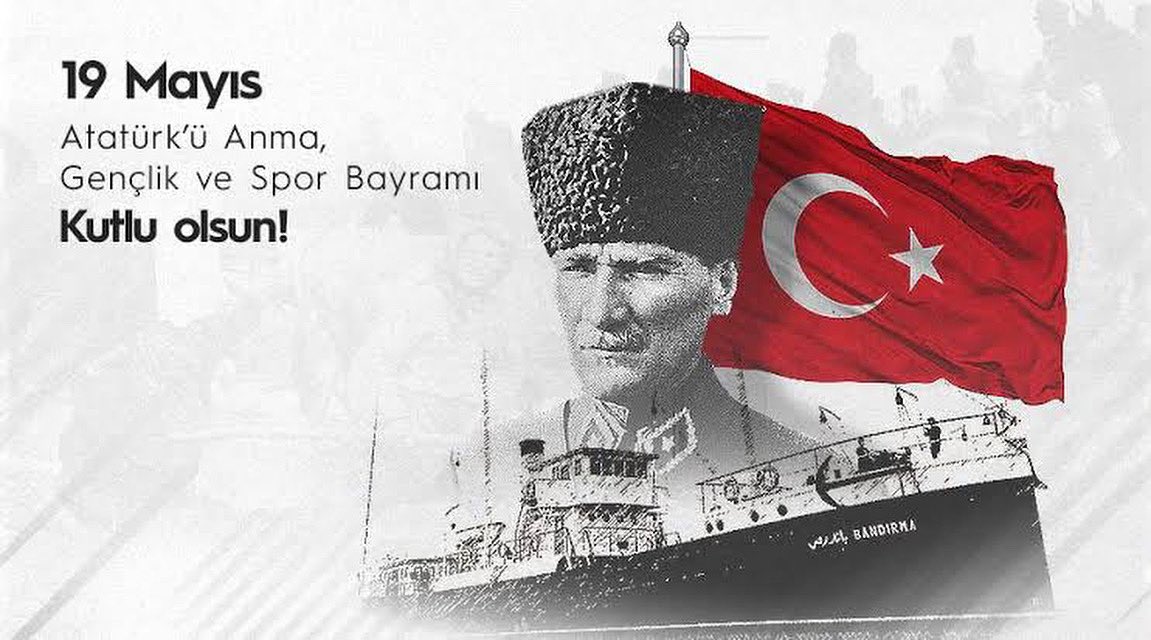 19 Mayıs Atatürk’ü Anma, Gençlik ve Spor Bayramı Kutlu Olsun!
Geleceğe umutla bakmak istiyorsak, gençlere güvenmekten vazgeçmeyelim.  
Bayramımız kutlu olsun!