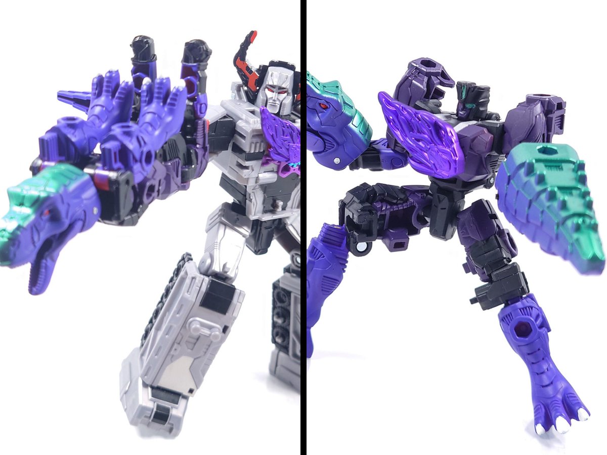 PS_Sirenstrike's tweet image. ワイルドキング エナジービースト ナッシュティース
#リペフォ
#トランスフォーマー
#Maccadam
キャプテンヴォルカをリペイントしてビーストメガトロンの前身といえるキャラを作りました
伝説の5属性から外れた紫の炎を宿す戦士です
&lt;リプライに続く&gt;