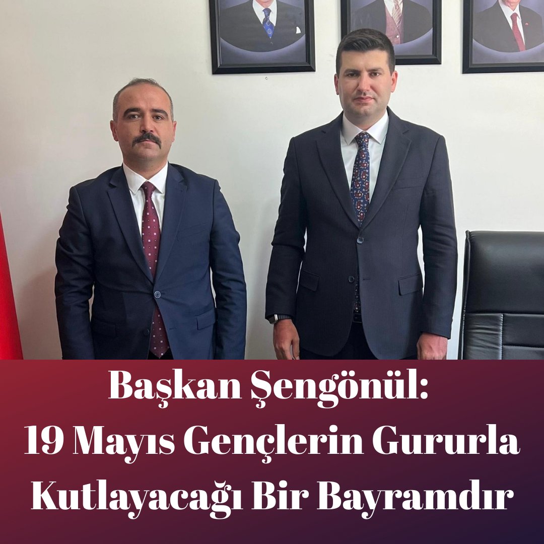 Başkan Şengönül: 19 Mayıs Gençlerin Gururla Kutlayacağı Bir Bayramdır  malatyaeksenhaber.com/mobil/haber/ba… 
<a href="/ayyildirim1/">Ahmet Yiğit Yıldırım</a> 
<a href="/LutfuNebioglu/">Lütfü Nebioğlu</a> 
<a href="/turgaysengonul/">Turgay Şengönül</a>