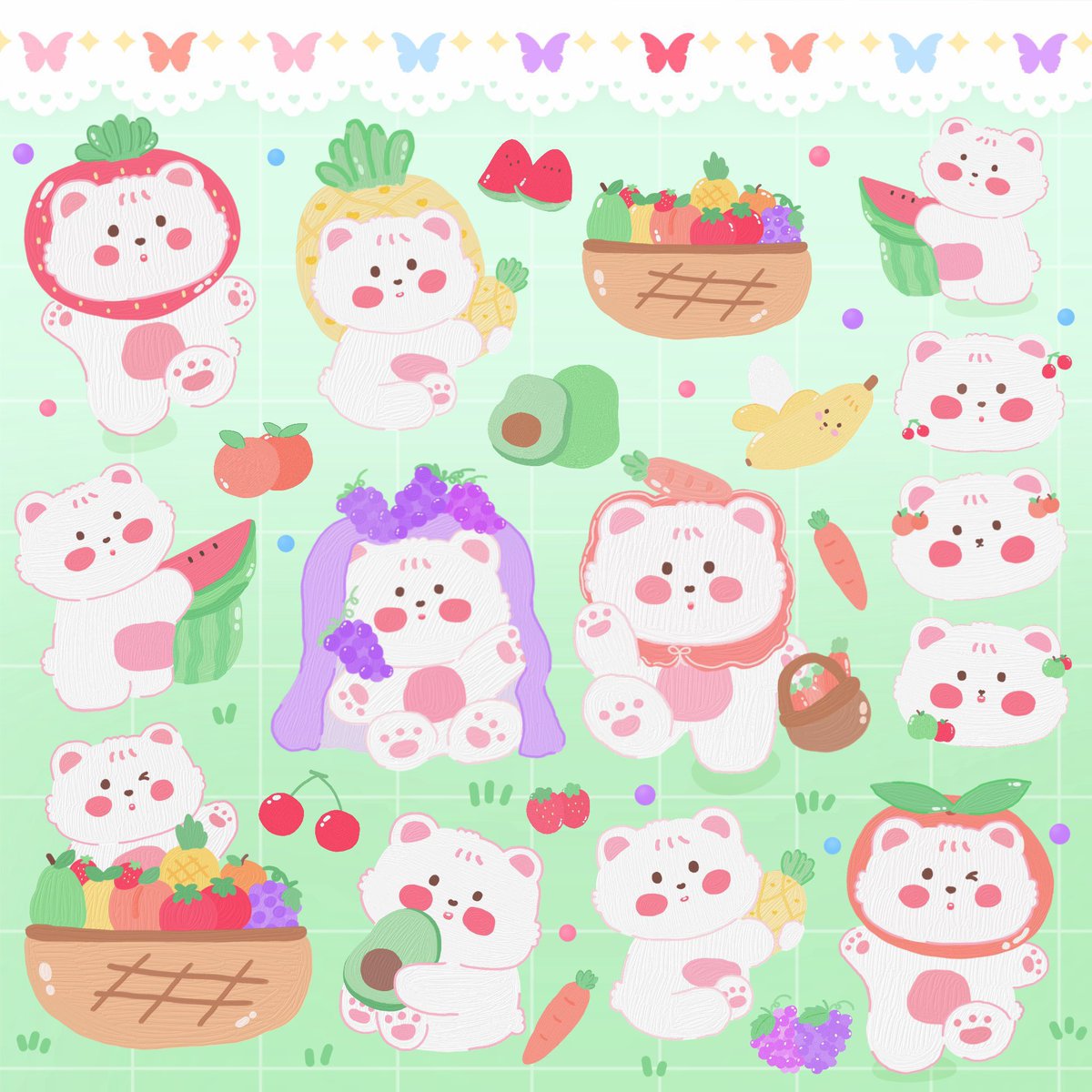 hello_cutie9's tweet photo. hi hi~🖖🏻◞ขอเปิดราคากลับมาขาย🌷🫧ไฟล์𝑃𝑁𝐺♡ ‧₊🛒Fʀᴜɪᴛʏ Bᴇᴀʀ🍓🍊🍒29filesในราคา 9 บาท🛼เชิงพาณิชย์19 บาท🦋#ขายpng #png #ขายไฟล์ #ขายไฟล์png #ไฟล์ตกแต่ง #pngน่ารัก #แจกไฟล์png #ไฟล์png #สติ๊กเกอร์png #ขายสติกเกอร์ #ขายไฟล์ตกแต่ง #ไฟล์png #ป้ายสำเร็จ #กลุ่มตกแต่ง #pngราคาถูก https://t.co/QMl4GFhYz0