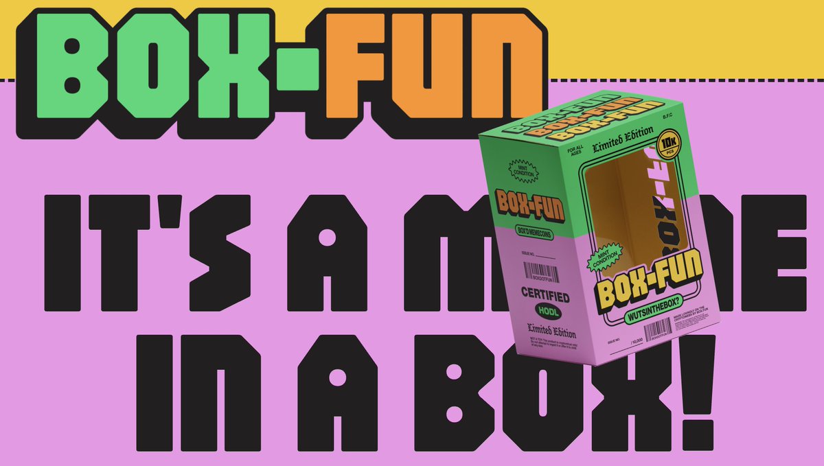 Excitement building 🚀 for Memecon -  Lisbon June 4th - 6th 💥 <a href="/MEMECON_OMG/">MEMECON</a>

There’s a new kind of NFT  👀 Coming soon box.fun

#boxfun #boxdotfun #WhatsInTheBox #memecoin #memecon2025 #blockchain #HODL #NFT #NFTs #nftcollector #nftcommunity
