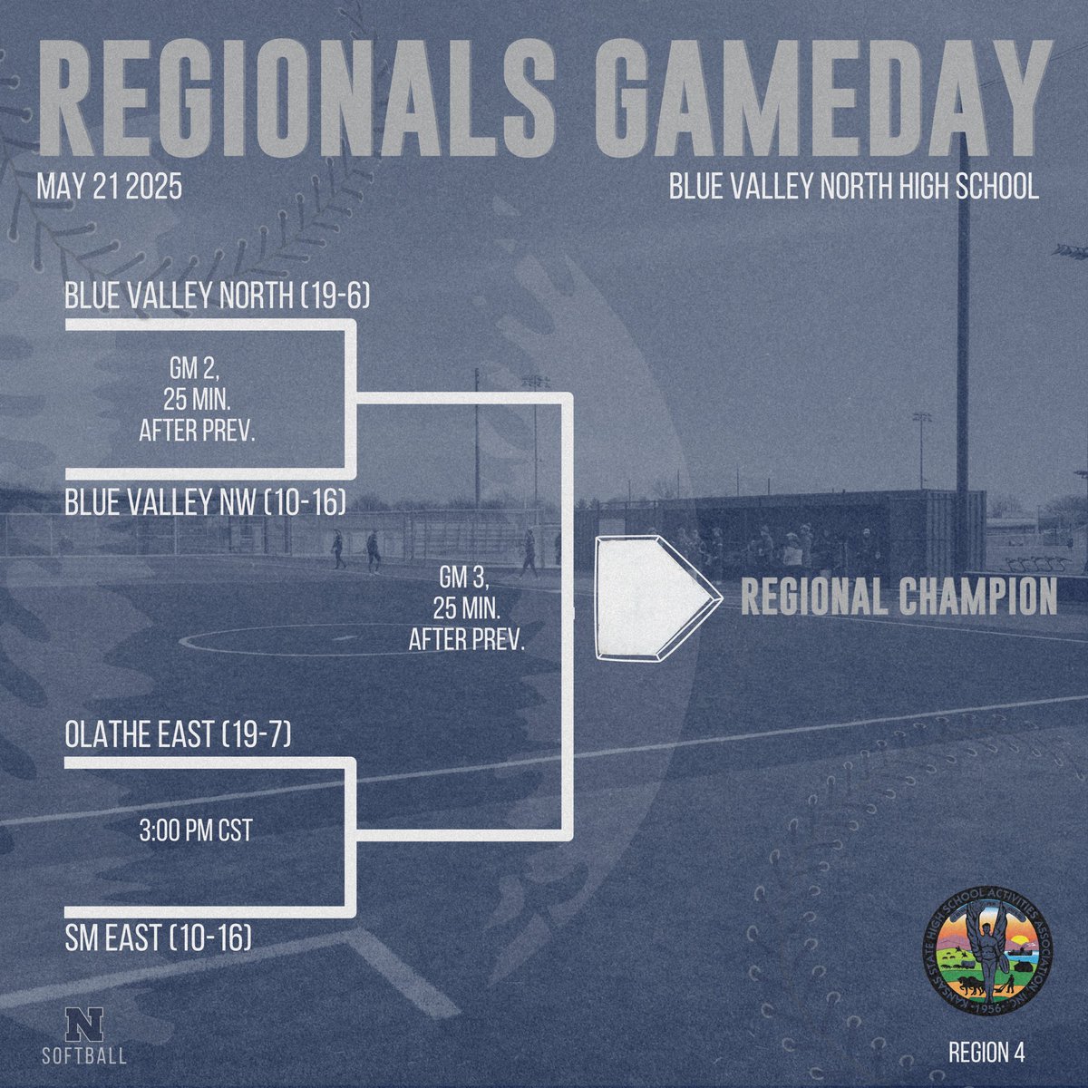 It is official! Your BVN MUSTANGS will host Regionals at our home field for the FIRST time ever! Let’s show out and bring the energy — see you all Wednesday!