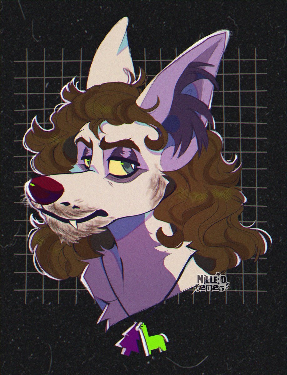 MilleDPurple's tweet image. Fursona doodle 🌵✨ (I had a dream that I had a beard and a mustache)
#furryartist #Fursona