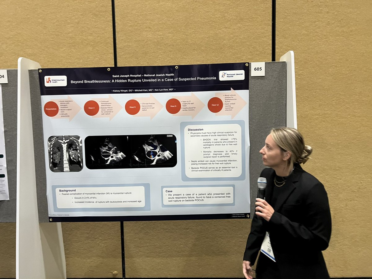 Kelsey Klingel, DO (@kelsey_klingel) on Twitter photo Having fun presenting a case of an unveiled LV wall rupture in a case of suspected pneumonia, stressing the importance of bedside POCUS! <a href="/atscommunity/">American Thoracic Society (ATS)</a> #ATS2025 Having fun presenting a case of an unveiled LV wall rupture in a case of suspected pneumonia, stressing the importance of bedside POCUS! <a href="/atscommunity/">American Thoracic Society (ATS)</a> #ATS2025