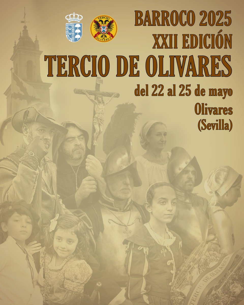 TercioOlivares's tweet photo. BARROCO 2025
XXII EDICIÓN 

❌️Un año más estaremos presentes en la XXII Edición de Barroco de #Olivares aportando lo mejor de nosotros en pro de la divulgación de la cultura histórica local y de #España

❌️Estupenda parrilla de actividades tenemos preparada para la Escuela de https://t.co/gzMN5Qmjxb
