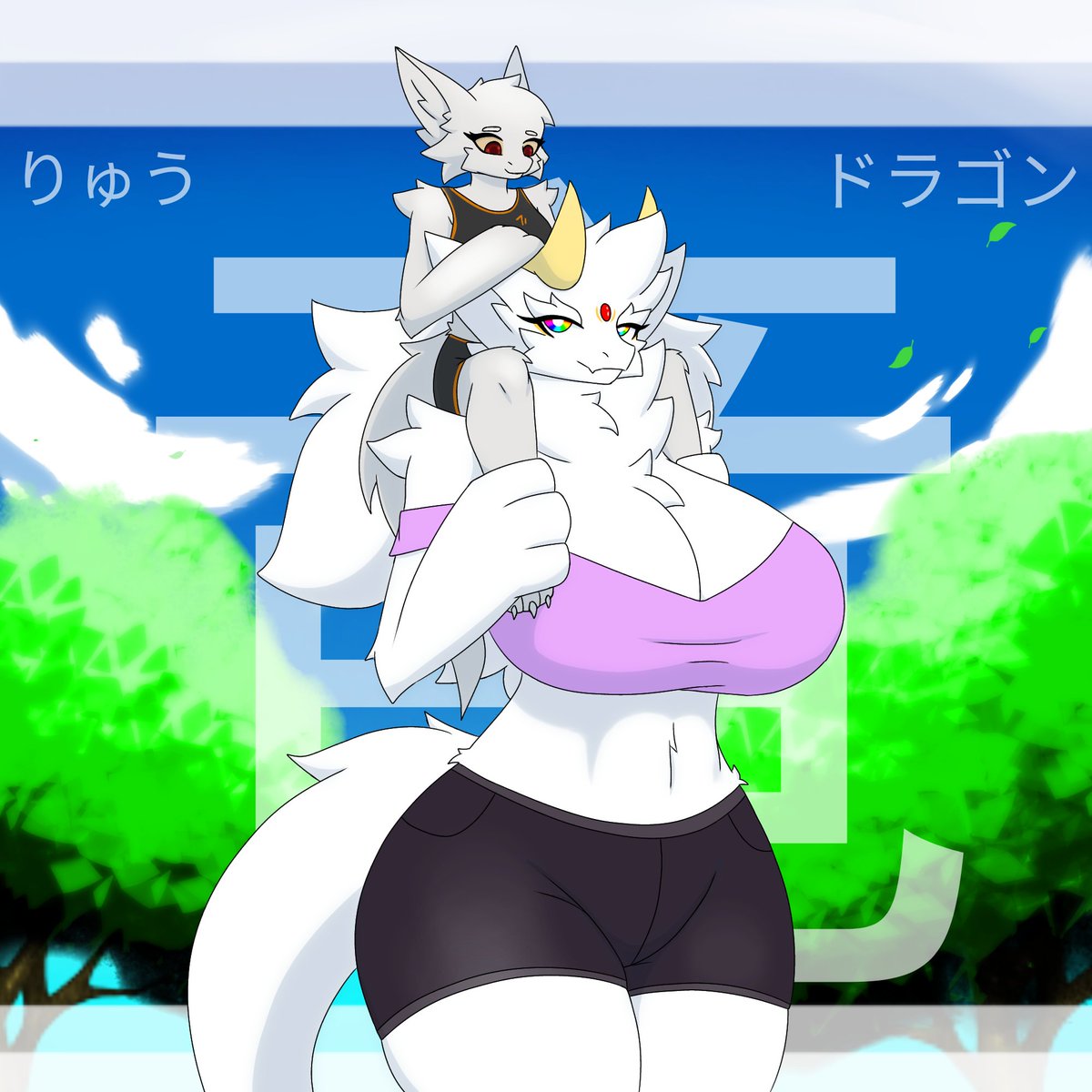 Dwagon on Dwagon :3 💛

Silva (on top) belongs to <a href="/Raku_Naga/">Raku☄️ ➡️ IWAG 2026 ➡️ PAWAI 2026</a> 
#furryart #furryartist #furryartworks