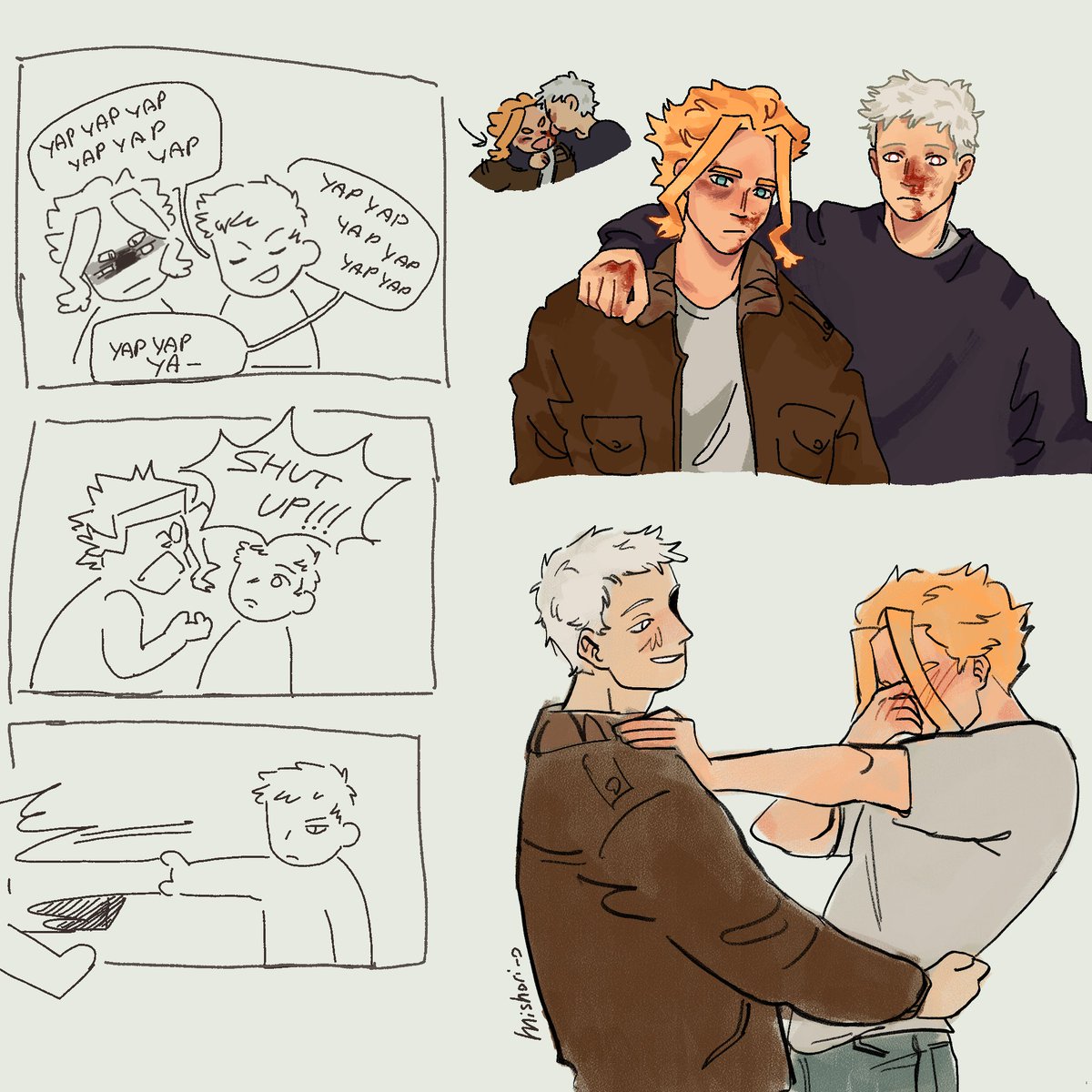 mishori_o's tweet photo. Weirdos in a stupid au #afomight https://t.co/b3WIuogYDH