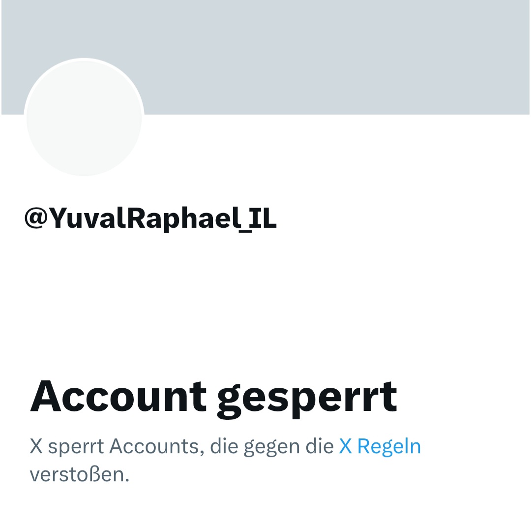ULTRAKÆRL (@ultrakaerl) on Twitter photo Unglaublich! Der Account von Yuval Raphael (<a href="/YuvalRaphael_IL/">Yuval Raphael</a>) wurde gesperrt. Da haben die Israel-Hasser offensichtlich ganze Arbeit geleistet. Wenn sie nur annähernd so viel Energie in den Sturz der Hamas investieren würden, wäre dieser Krieg schon längst beendet. #FreeYuval Unglaublich! Der Account von Yuval Raphael (<a href="/YuvalRaphael_IL/">Yuval Raphael</a>) wurde gesperrt. Da haben die Israel-Hasser offensichtlich ganze Arbeit geleistet. Wenn sie nur annähernd so viel Energie in den Sturz der Hamas investieren würden, wäre dieser Krieg schon längst beendet. #FreeYuval