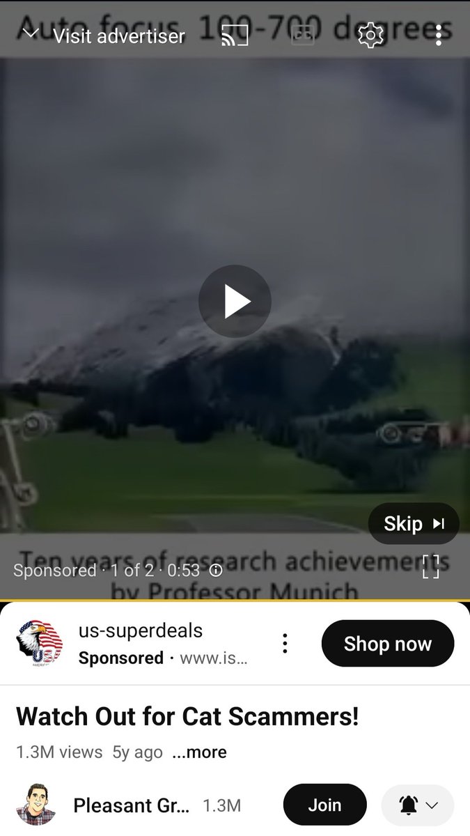OPuzzline's tweet photo. @YouTube, why do you keep approving scam ads? https://t.co/E2VuUGP2Gz