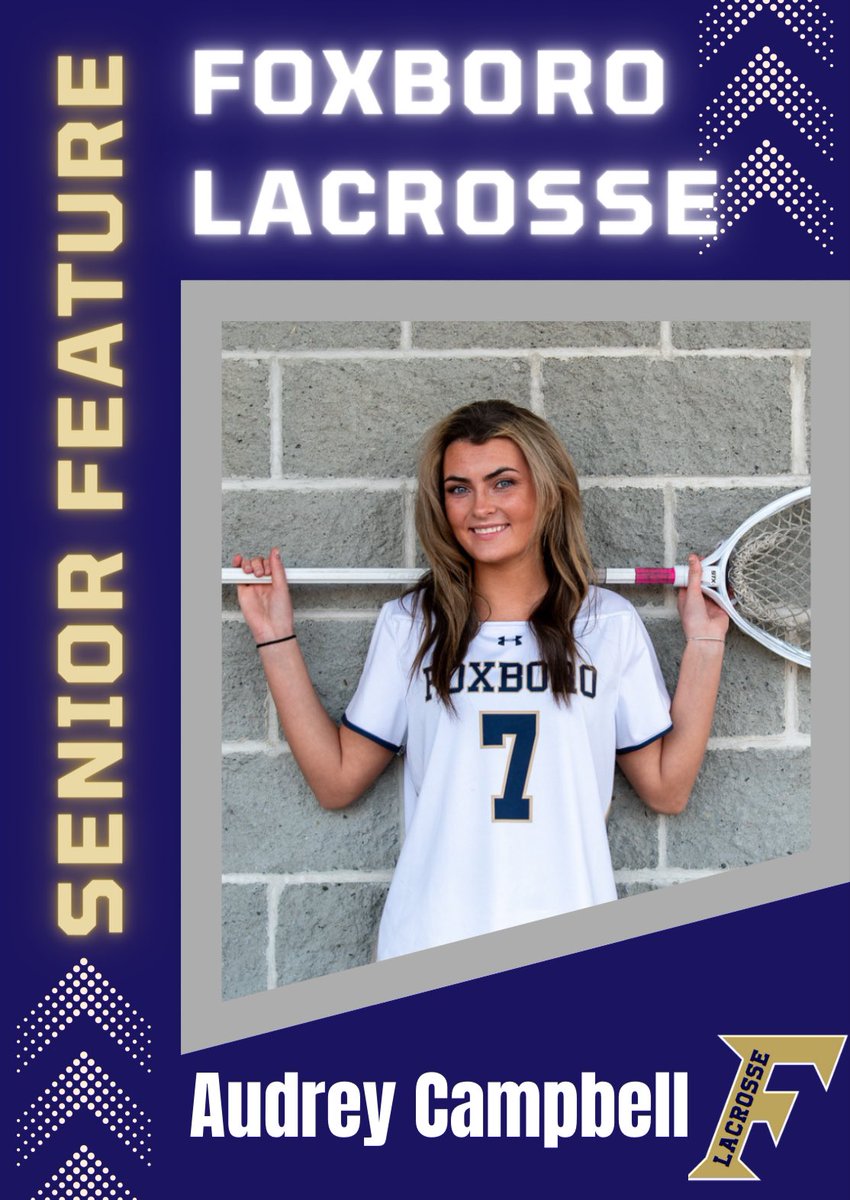 CoachKFoxGlax's tweet photo. First Upโฆ
๐#SENIORFEATURE ๐
Meet: Audrey Campbell
Pregame ritual: Listening to Music
If I found $20 I would buy: Starbucks
Favorite Song- Sandpaper by ZB
Favorite place in Foxboro: My House ๐
What you๐ best about lax: My Teammates
Future plans? Lax @ Norwich ๐ฅ https://t.co/nUsWJ9xynh