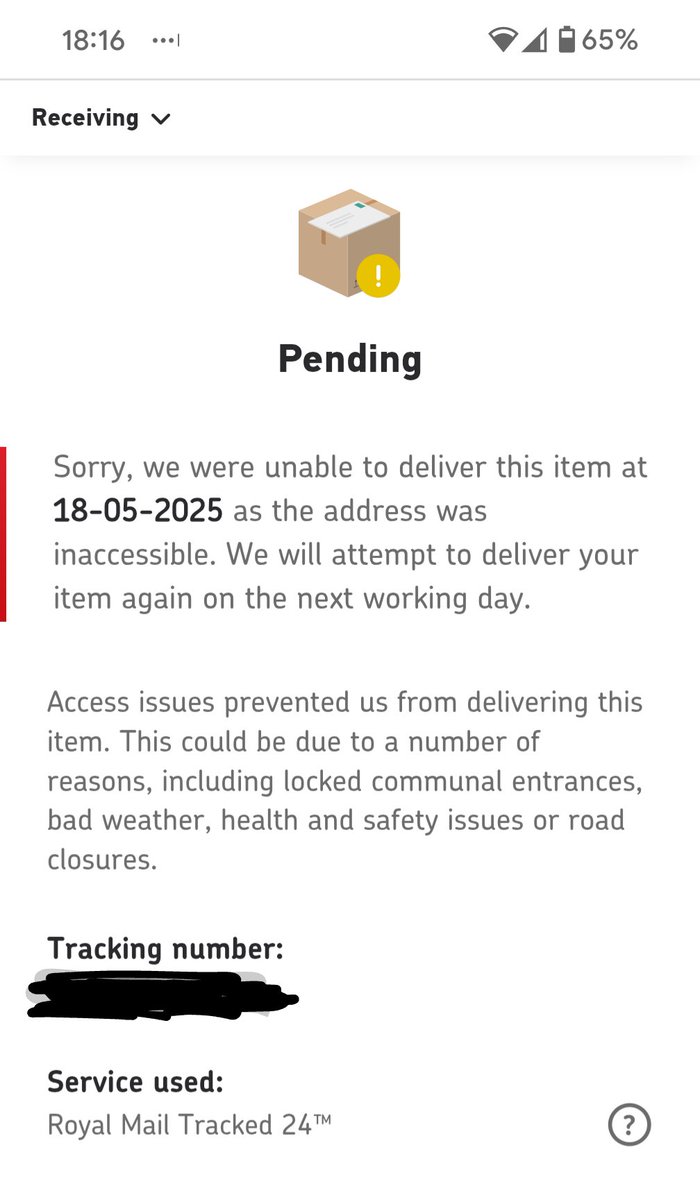 sarah_nic's tweet photo. @RoyalMailHelp Blatant lies. No attempt to deliver recorded on either doorbell or driveway cameras. You don't normally have problems delivering, this is a normal house with a large clear house number, the porch was open and there were multiple people at home. Hate the dishonesty. https://t.co/z6Plmtg0F8