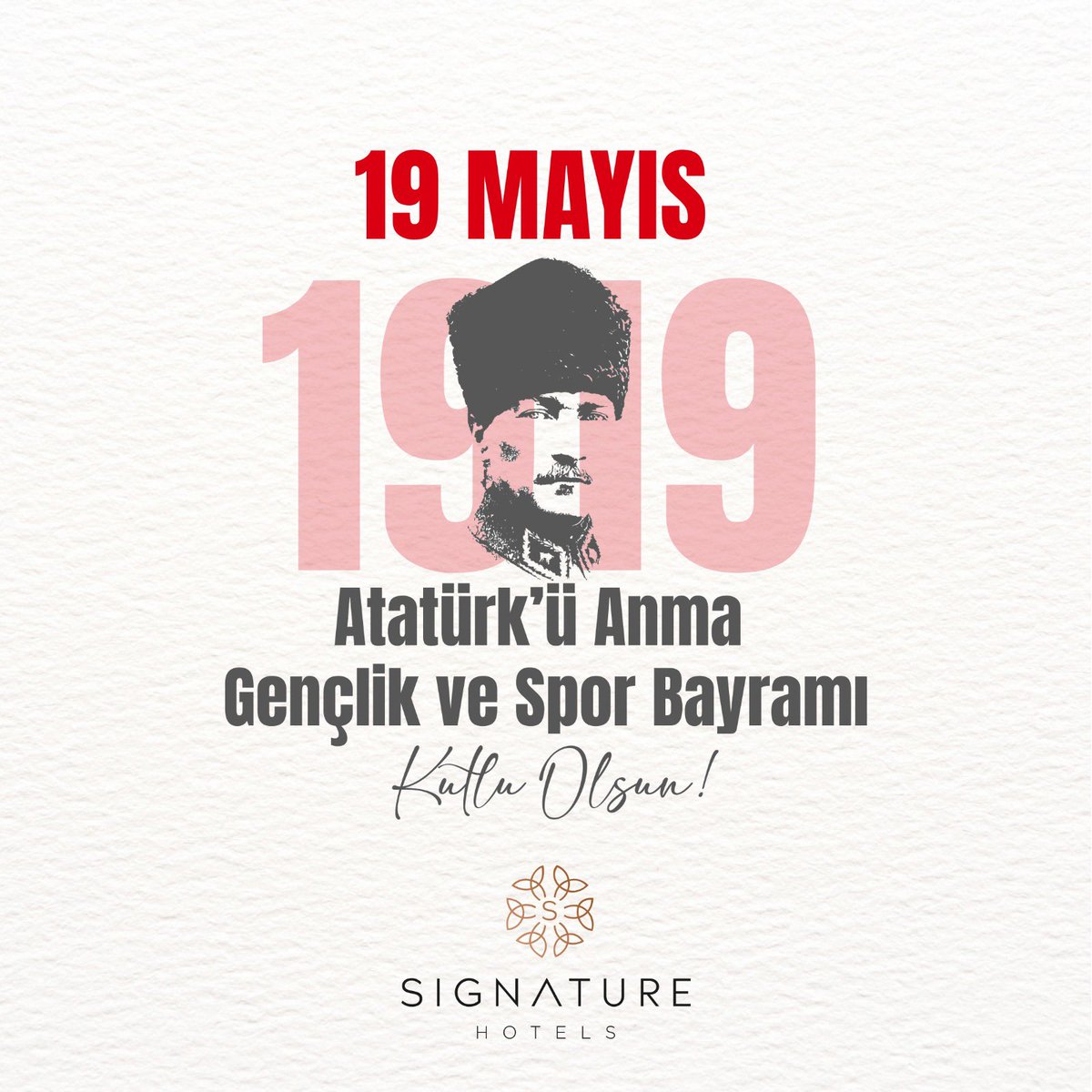 19 Mayıs Atatürk’ü Anma, Gençlik ve Spor Bayramımız kutlu olsun!