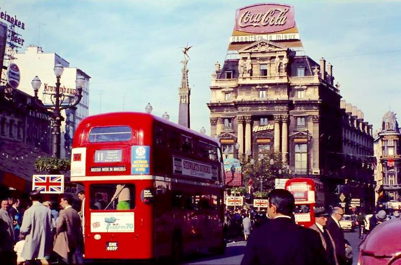 British week in Brussels, 1967. Place de Brouckère.