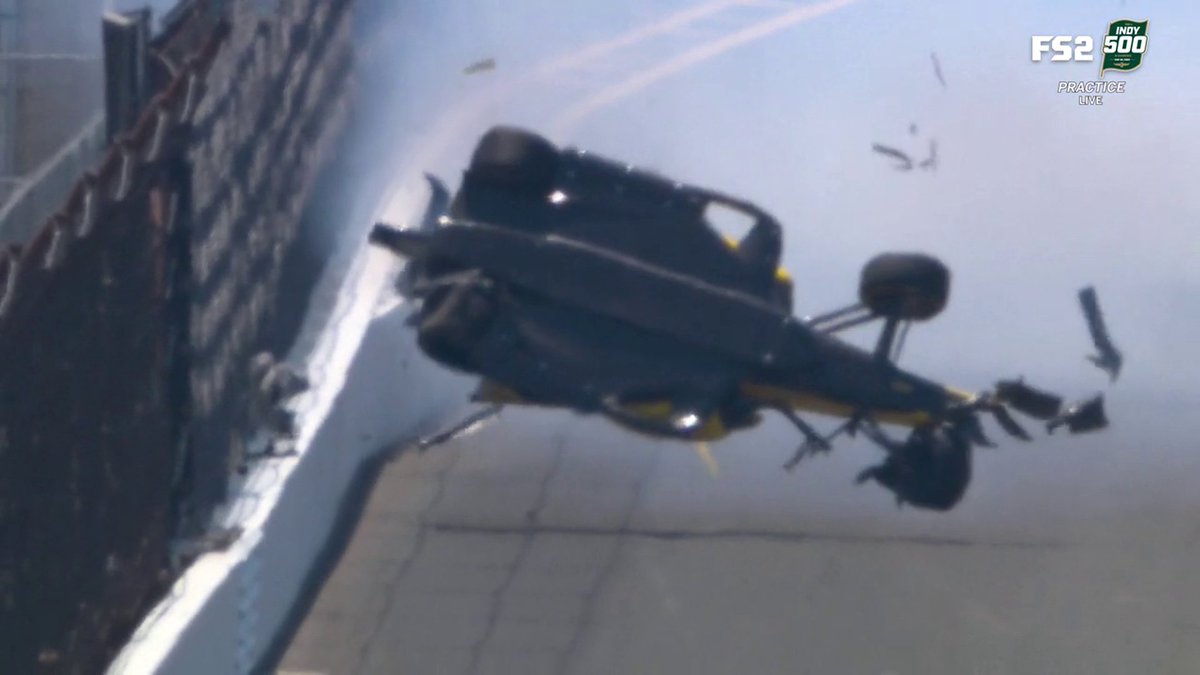 Mattzel89's tweet photo. Scott McLaughlin has just destroyed his car in practice. He is okay

#Indy500 https://t.co/hjjAxujKu6