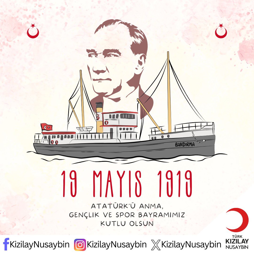Millî mücadelenin başladığı bu onur gününün yıl dönümünde, Gazi Mustafa Kemal Atatürk’ü ve millî mücadele kahramanlarımızı şükranla yâd ediyoruz. Başta ümidimiz olan gençlerimiz olmak üzere, 19 Mayıs Atatürk’ü Anma, Gençlik ve Spor Bayramımız kutlu olsun. 🇹🇷
