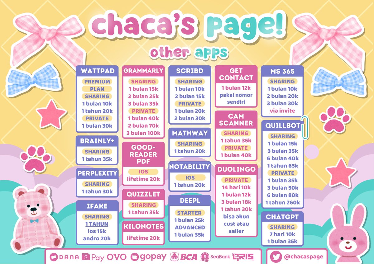 chaca 2, @ after dm atau wa aja fast tweet media