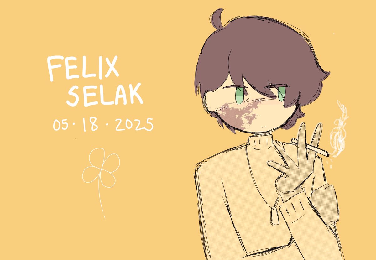 dramphigory's tweet photo. Happy birthday, Felix! 🍀
Is there a point to celebrating when there’s no one left to celebrate with?
#dramphigory #fangan #fanganronpa https://t.co/eq5wuQGQaP