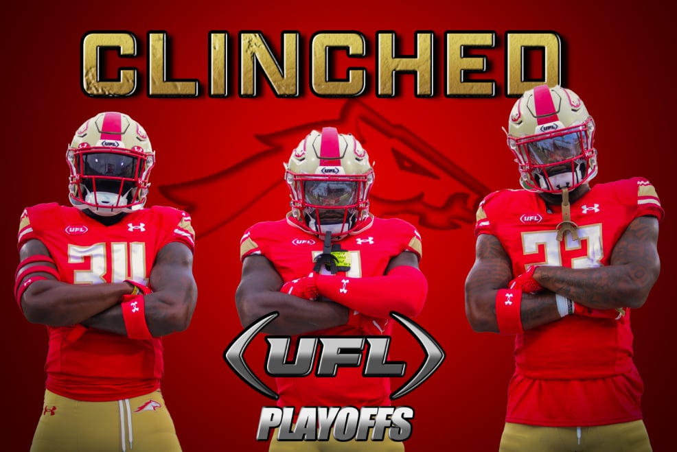 ICYMI: With the <a href="/USFLPanthers/">Michigan Panthers</a> beating the <a href="/XFLRoughnecks/">Houston Roughnecks</a>, the <a href="/USFLStallions/">Birmingham Stallions</a> have clinched the USFL Conference Championship game against the Panthers at <a href="/ProtectiveStdm/">Protective Stadium</a> on June 8!