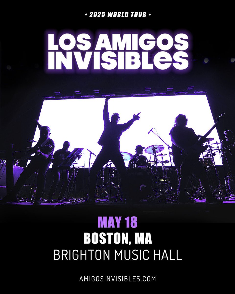 Esta noche en #Boston habrá pura gozadera y mucho #WikiWiki 🔥🇺🇸⚡️

Puertas: 7:00pm
Los Amigos Invisibles: 9:15pm

Brighton Music Hall