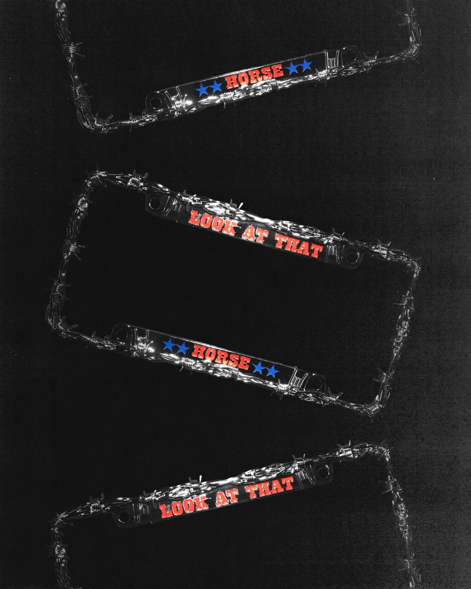 Look at that horse 🐎 Grab your CCT license plate at the merch truck and take the rodeo everywhere you go.