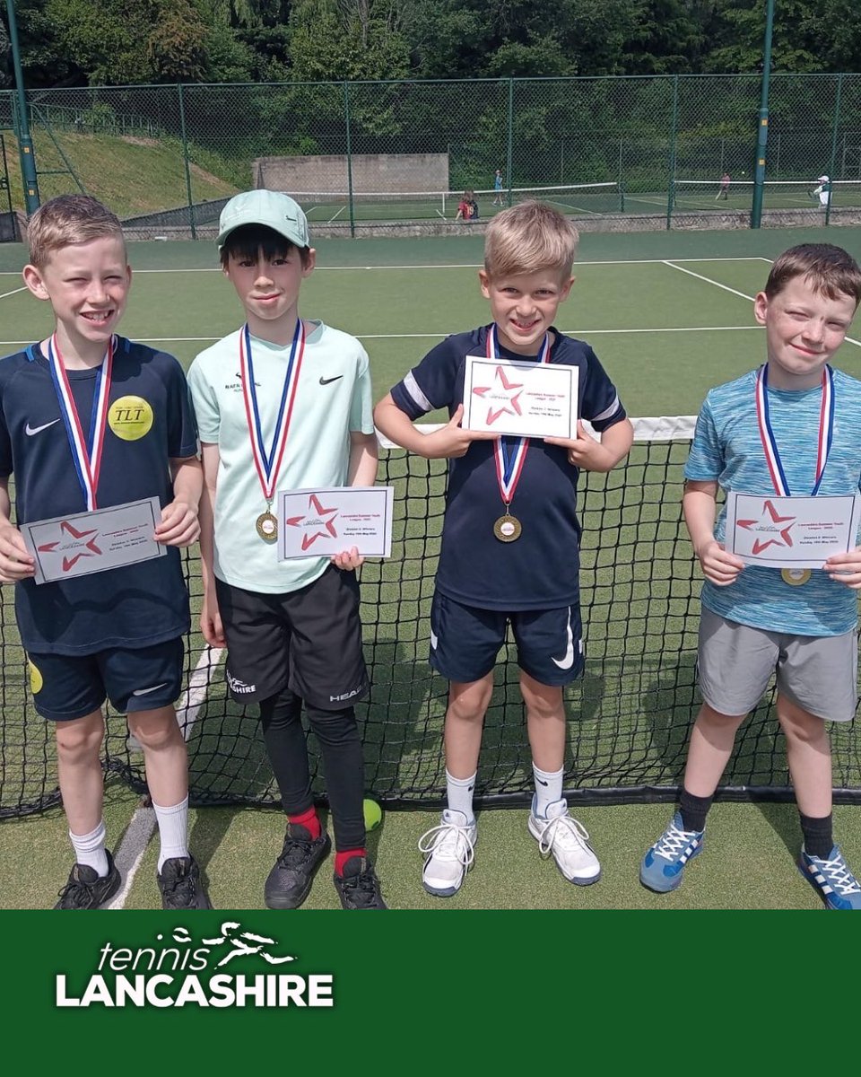 TennisLancs's tweet photo. Well done to the teams who competed in the our 10 &amp; Under Summer Youth League today. 🎾🌹🥇                                                          Div 2 - Lostock Tennis Club
Div 4 - Eccleston Park Tennis Club                        Div 4 - Holcombe Brooks Sports Club https://t.co/LMO45WhV78