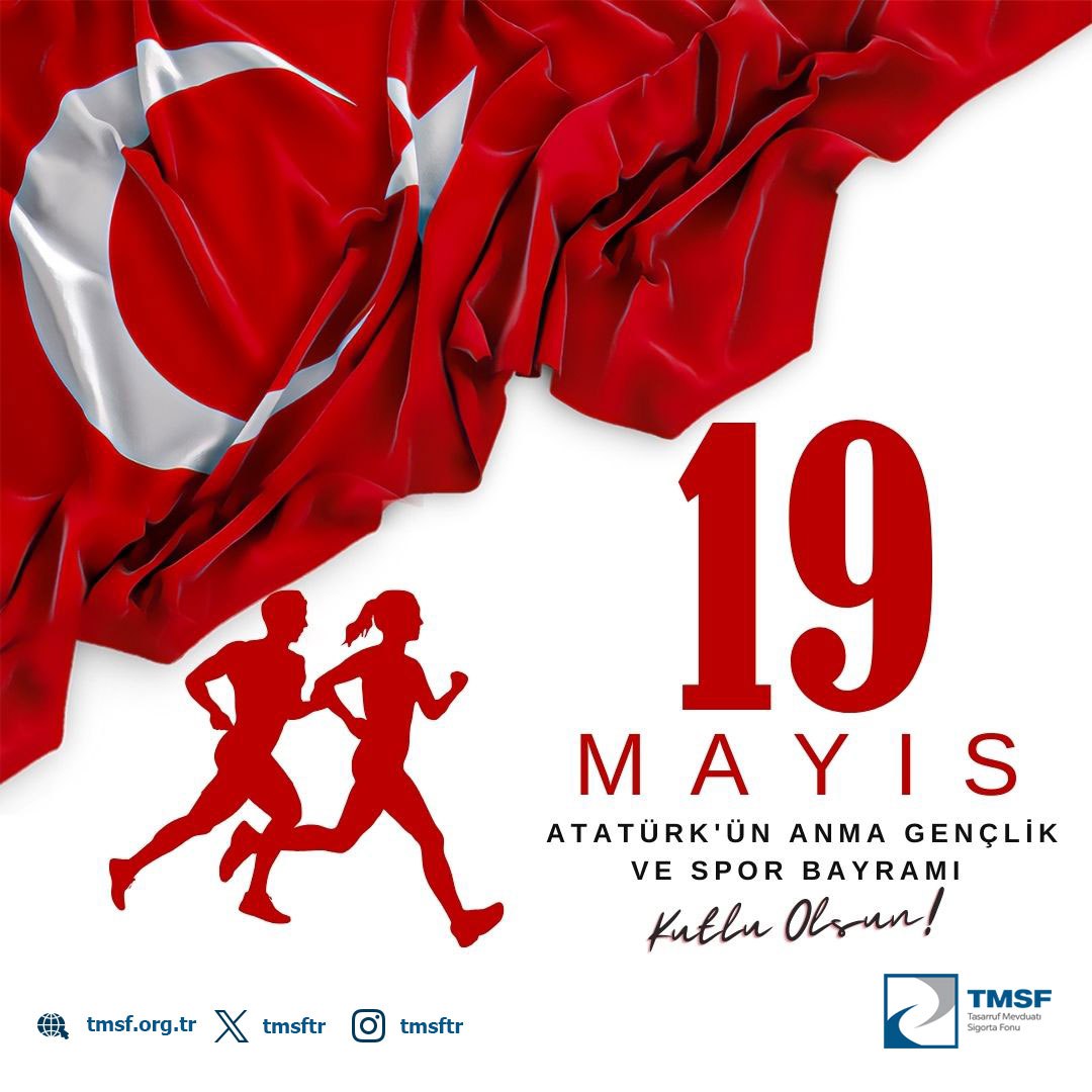 19 Mayıs Atatürk’ü Anma, Gençlik ve Spor Bayramımız kutlu olsun.  #19Mayıs #19MayısGenclikveSporBayramı