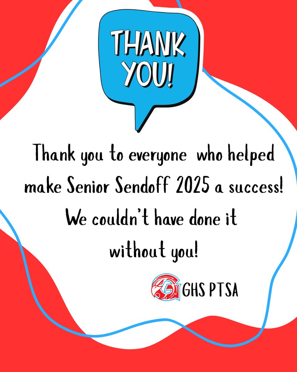 GlendalePtsa's tweet photo. Thank you to all of our student, staff and family volunteers, donors and business sponsors for helping make Senior Sendoff 2025 a success!  We couldn’t have done it without you! https://t.co/4NKus2cPji
