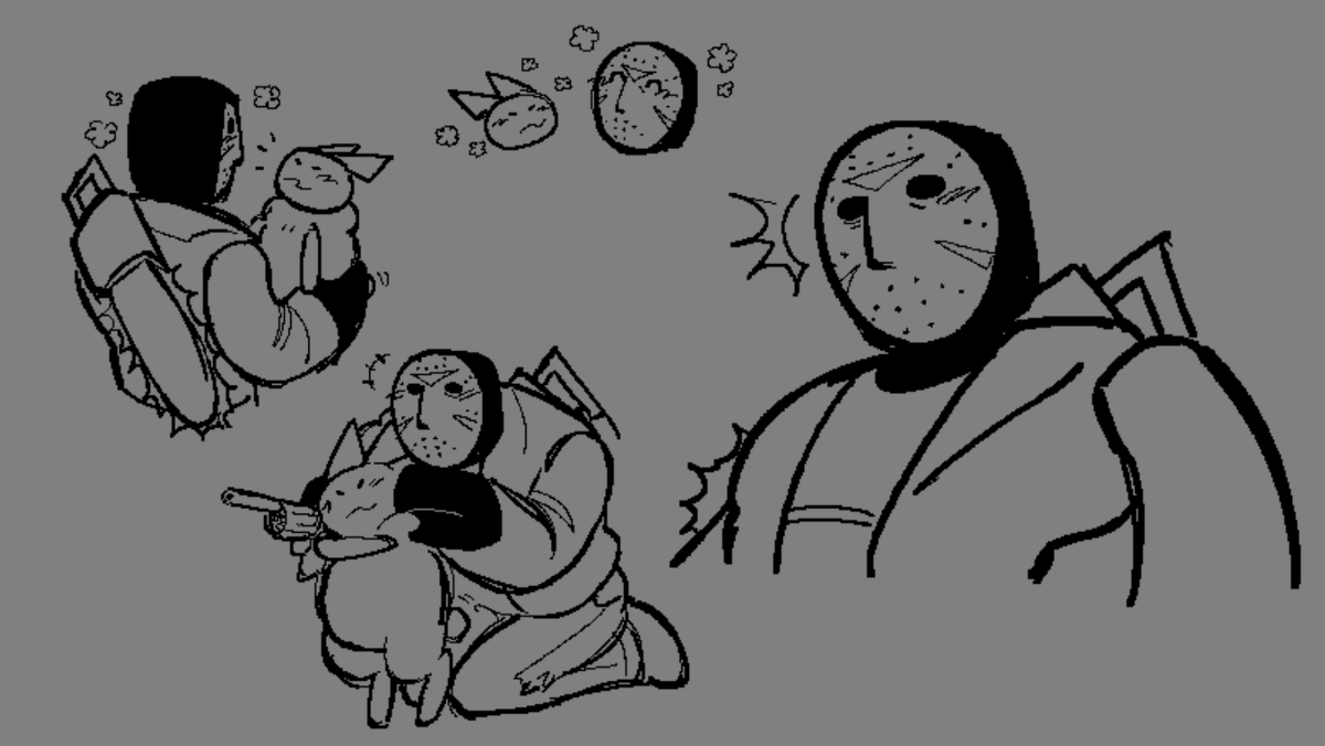 i've been burned out lately but have gubby and jason doodles

 #Forsaken #gubby #jason