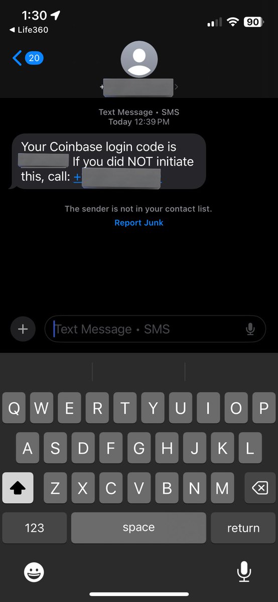 Scratt_eth's tweet photo. @coinbase Still getting scam texts…. Ur doing great @coinbase @brian_armstrong https://t.co/AhECrMyVW5
