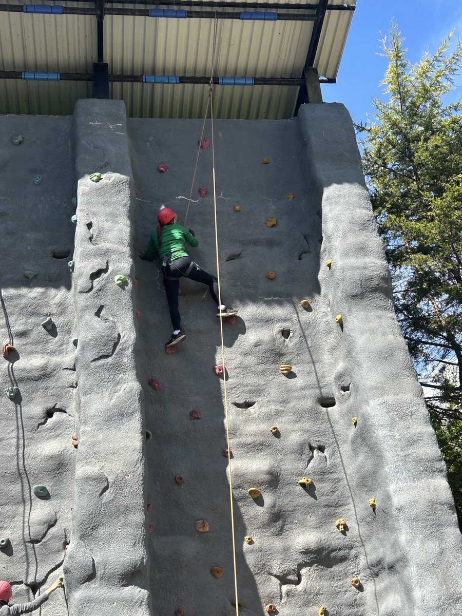 NinianPr's tweet photo. The children challenged ⁦@MsMillarHT⁩ to do the two climbing walls and she managed it for the #OldTeam #Lockerbie2025 https://t.co/K7iqJqaH4x