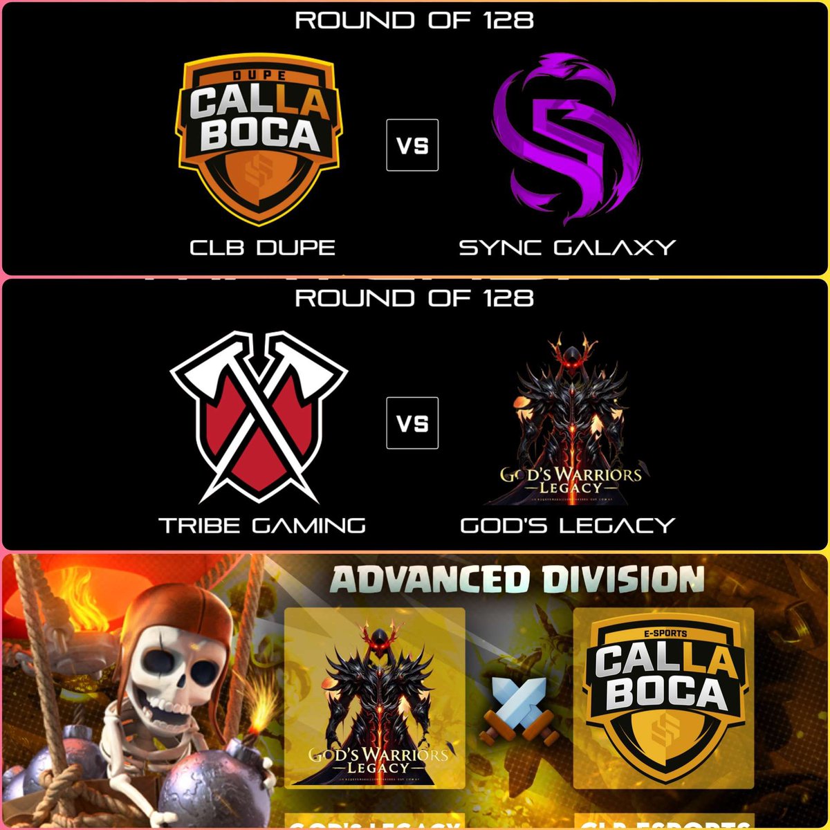 🟣 LIVEEEEEEEEEEEE!

Vamos con el Dominguete con Póker de Guerrazas! 😍

🏆 VTC | PCL | RMC - Gran Final

✅ CLB Dupe 🆚 SYNC Galaxy
✅ Tribe Gaming 🆚 GOD´S Legacy
✅ CLB Esports 🆚 GOD´S Legacy
✅ DIZI 🆚 ELEVATE

TODO el MUNDO para DENTRO! ❤

📺 twitch.tv/style_coc
