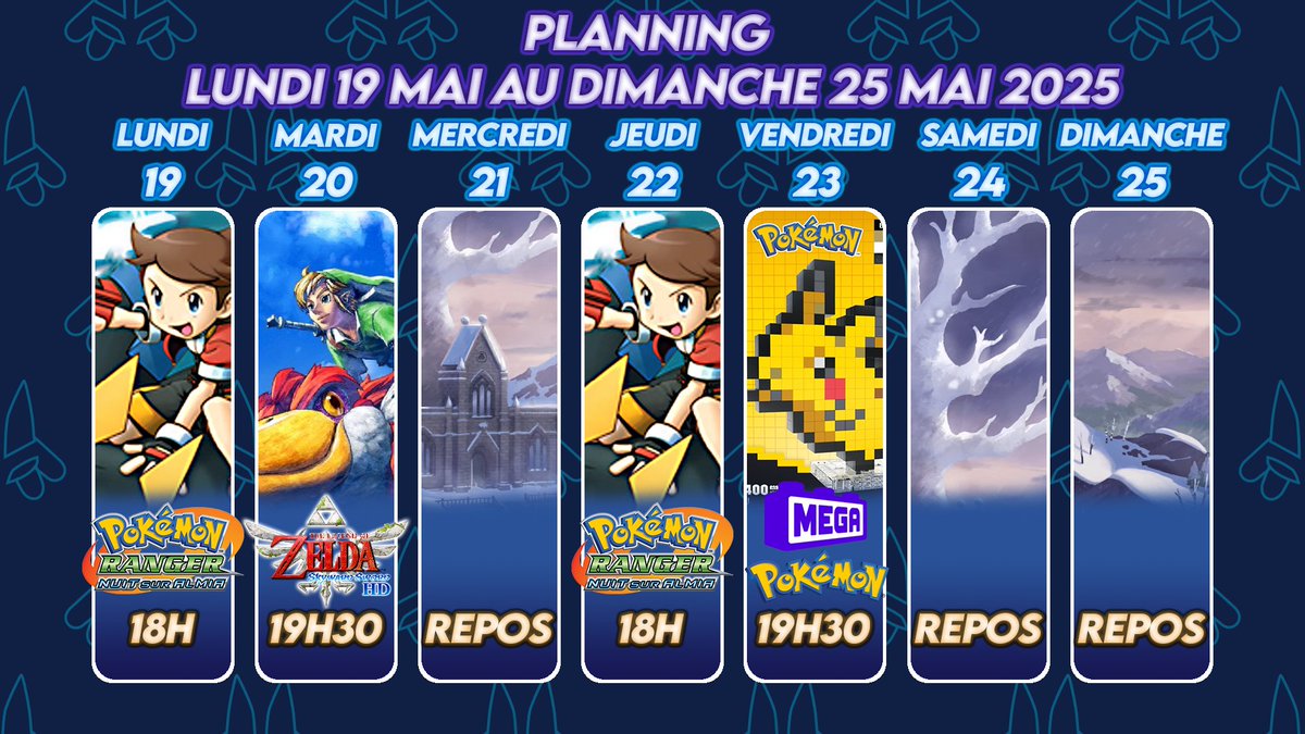 Le planning de la semaine (enfin je vais essayer) #streaming