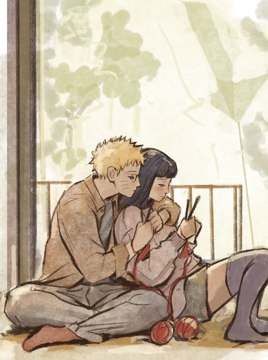 Hazylle2's tweet photo. Knitting lessons 💕

#naruhina  #Naruto #hinata_hyūga https://t.co/m7dgXd6l1M