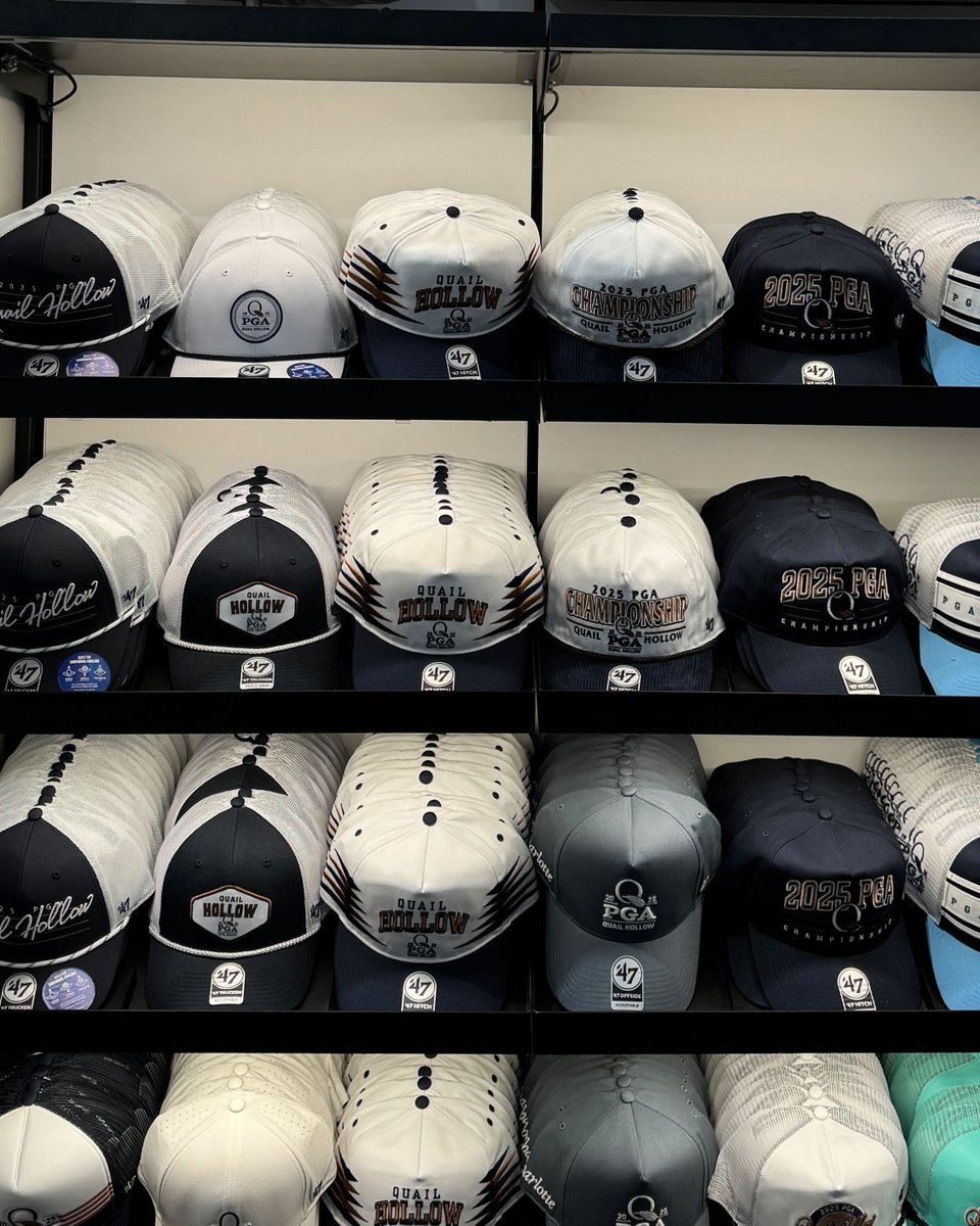PGA's tweet image. Which of these are you picking up at the #PGAChamp merch tent? 🤔