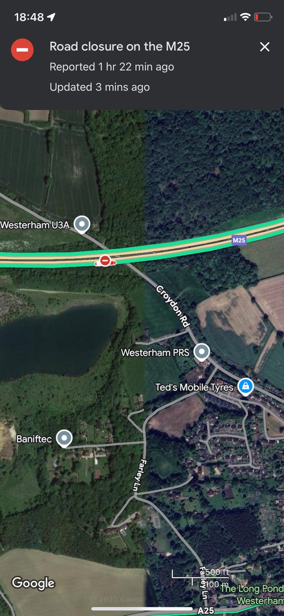 itschloeokay's tweet photo. @HighwaysSEAST Is the m25 closed by westerham? Thank you https://t.co/E2DOClWxio